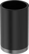 Mexen Triv gobelet pour brosses à dents sur pied, noir/gris canon brossé - 70A33053-66B
