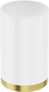 Mexen Triv porte-brosse à dents debout, blanc/or brossé - 70A33053-55W