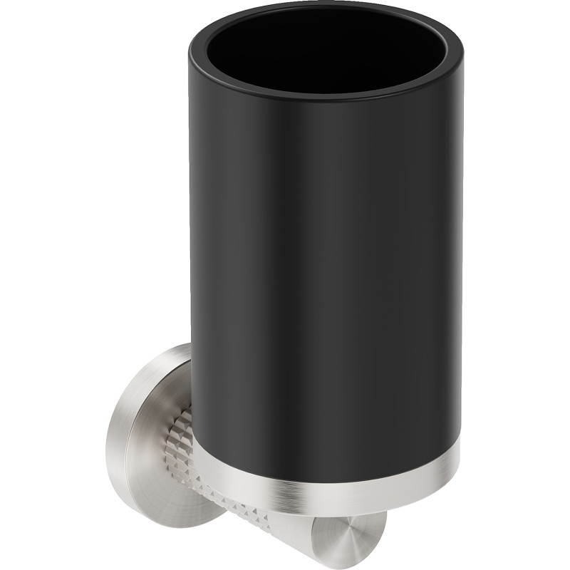 Mexen Triv gobelet pour brosse à dents, noir/nickel brossé - 70A33051-97B