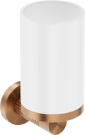 Mexen Triv gobelet pour brosse à dents, blanc/cuivre brossé - 70A33051-65W