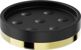 Mexen Triv porte-savon sur pied, noir/or - 70A33057-50B