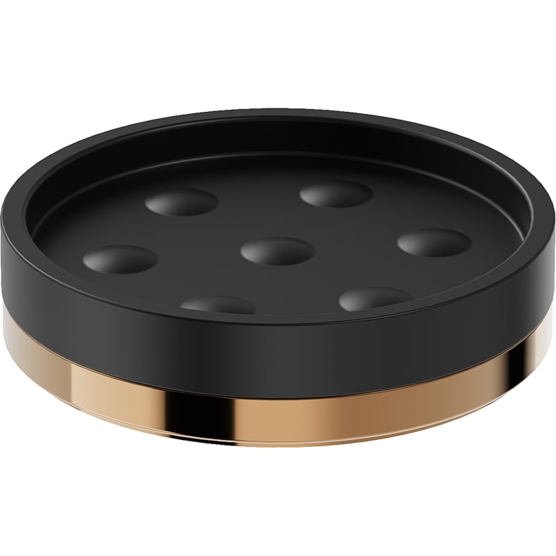 Mexen Triv porte-savon debout, noir/or rose - 70A33057-60B