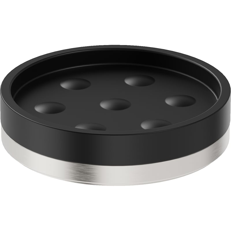 Mexen Triv porte-savon sur pied, noir/nickel brossé - 70A33057-97B