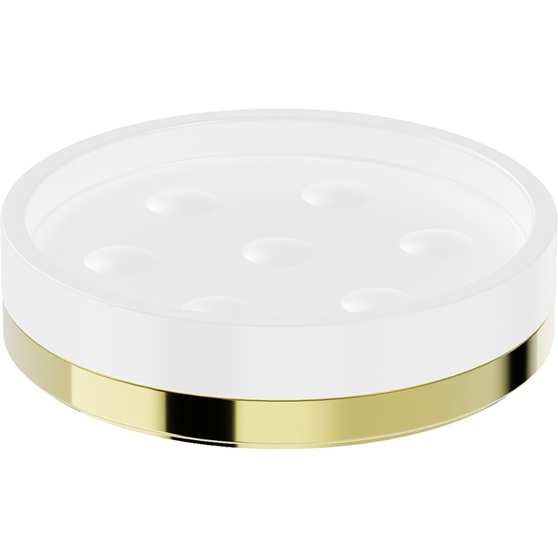 Mexen Triv porte-savon debout, blanc/or - 70A33057-50W