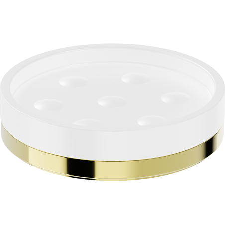 Mexen Triv porte-savon debout, blanc/or - 70A33057-50W