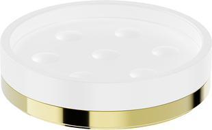 Mexen Triv porte-savon debout, blanc/or - 70A33057-50W