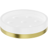 Mexen Triv porte-savon sur pied, blanc/or brossé - 70A33057-55W