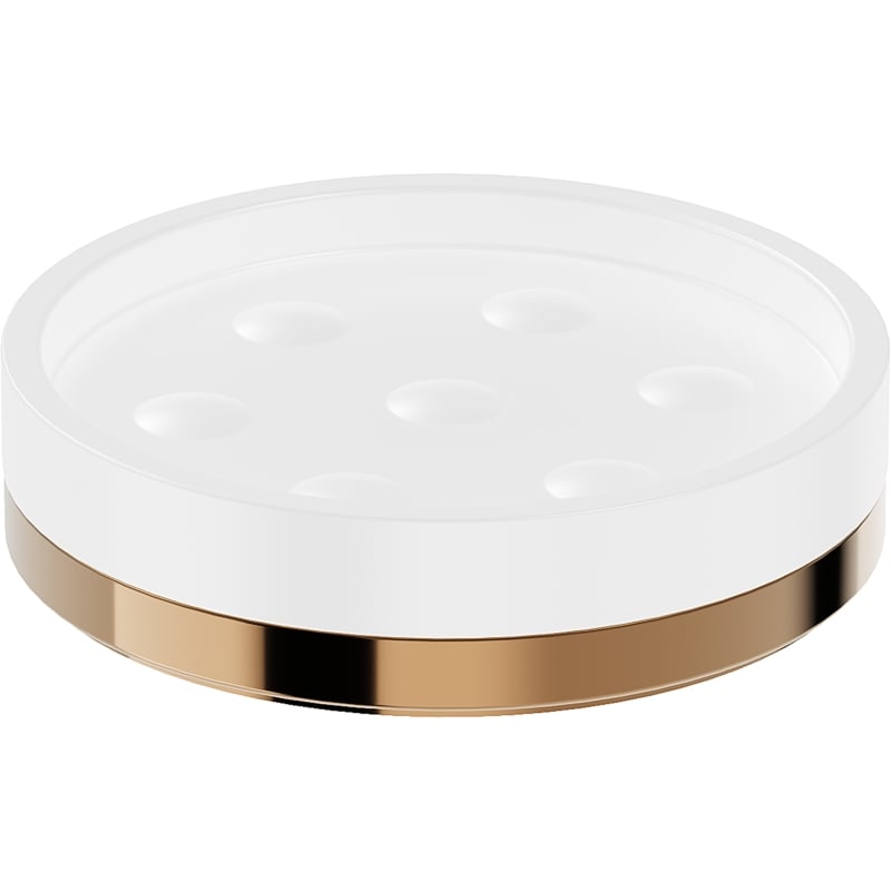 Mexen Triv porte-savon debout, blanc/or rose - 70A33057-60W