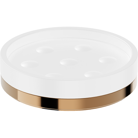 Mexen Triv porte-savon debout, blanc/or rose - 70A33057-60W