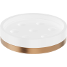 Mexen Triv porte-savon sur pied, blanc/cuivre brossé - 70A33057-65W