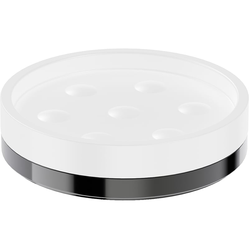 Mexen Triv porte-savon sur pied, chrome blanc/noir - 70A33057-73W