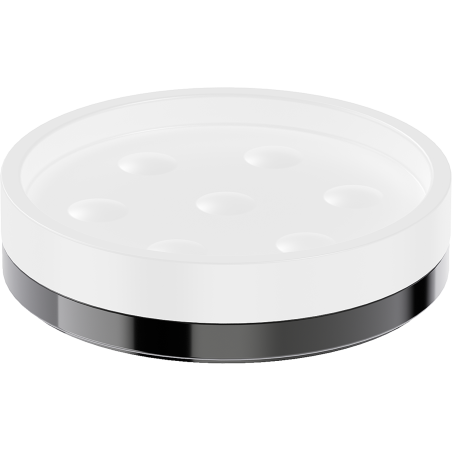 Mexen Triv porte-savon sur pied, chrome blanc/noir - 70A33057-73W
