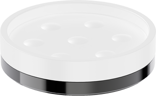 Mexen Triv porte-savon sur pied, chrome blanc/noir - 70A33057-73W