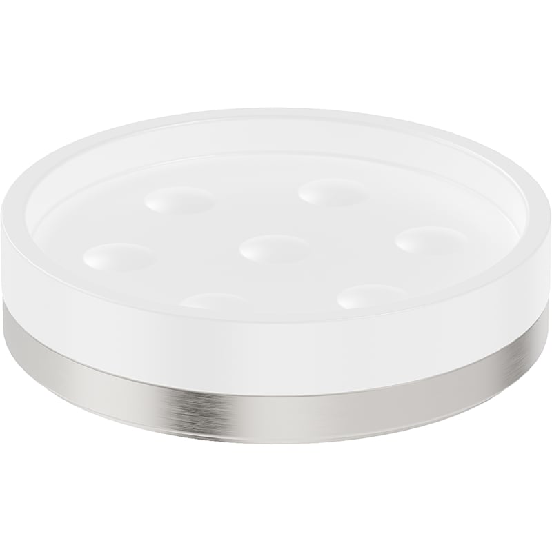 Mexen Triv porte-savon sur pied, blanc/nickel brossé - 70A33057-97W