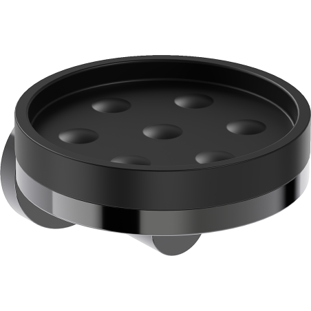Mexen Triv porte-savon, chrome noir/noir - 70A33055-73B