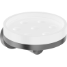 Mexen Triv porte-savon, blanc/gris pistolet brossé - 70A33055-66W