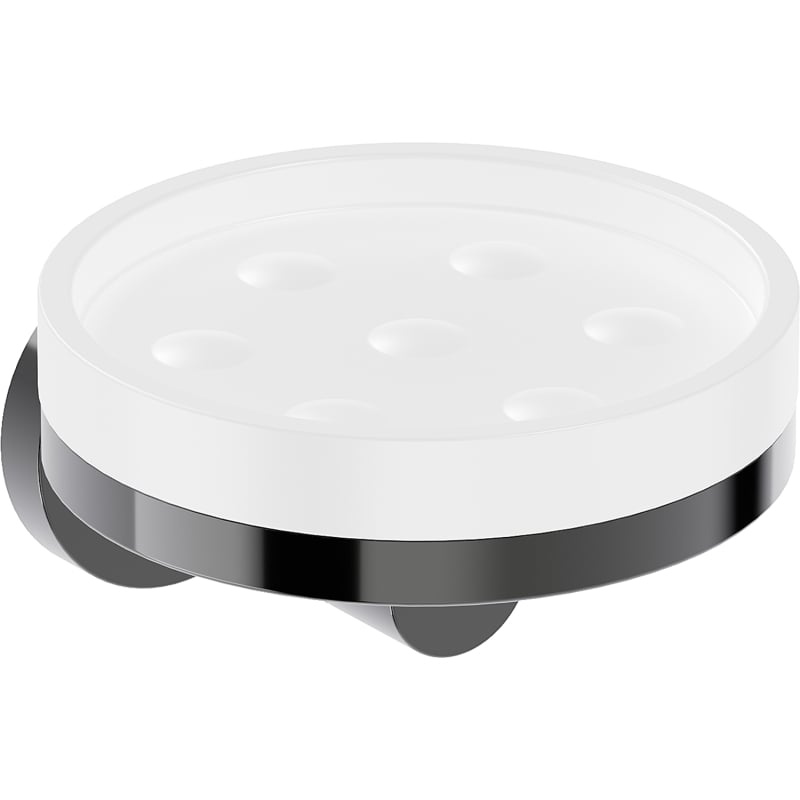 Mexen Triv porte-savon, blanc/chrome noir - 70A33055-73W