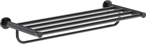 Mexen Triv étagère à serviette, chrome noir - 70A33081-73