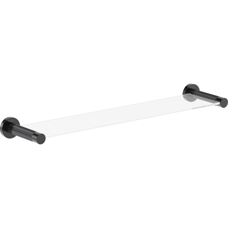 Mexen Triv étagère en verre suspendue, chrome noir - 70A33061-73
