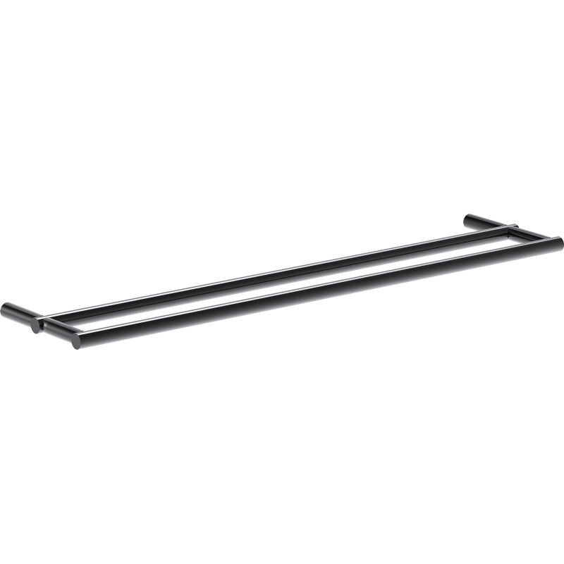 Mexen Loop double porte-serviettes, chromé noir - 70A71047-73