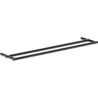 Mexen Loop double porte-serviettes, chromé noir - 70A71047-73