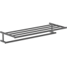 Mexen Loop étagère à serviette, gris noir brossé - 70A71081-66