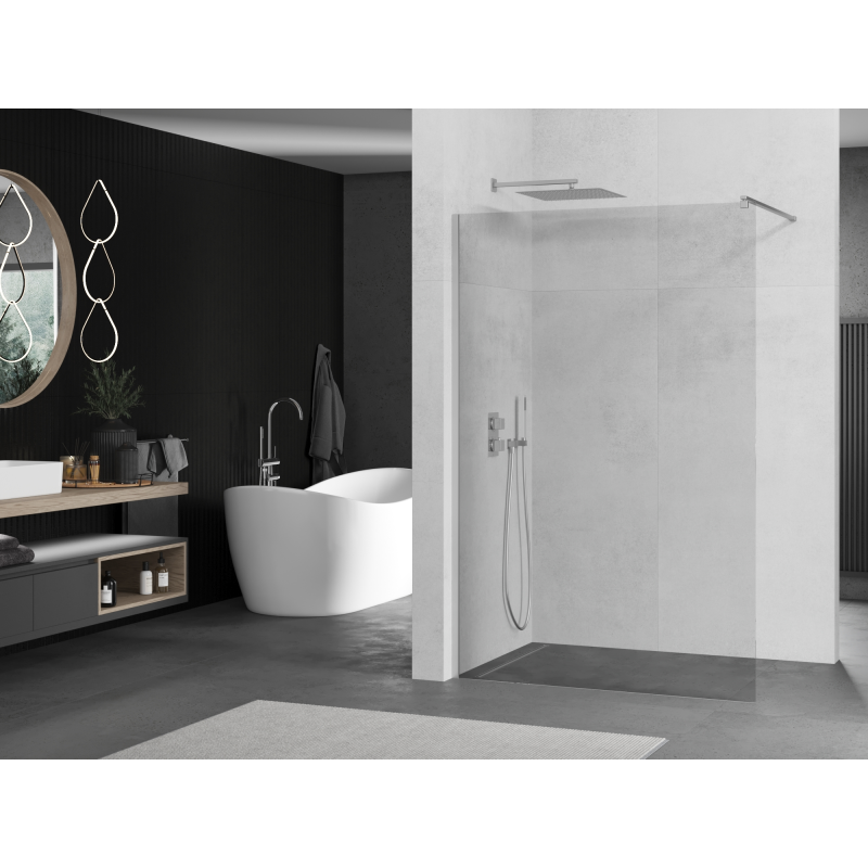 Mexen Kioto paroi de douche Walk-in 50 x 200 cm, transparent 8 mm, chromé - 800-050-101-01-00