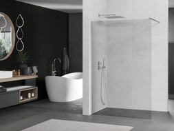 Mexen Kioto paroi de douche Walk-in 80 x 200 cm, transparent 8 mm, chrome - 800-080-101-01-00