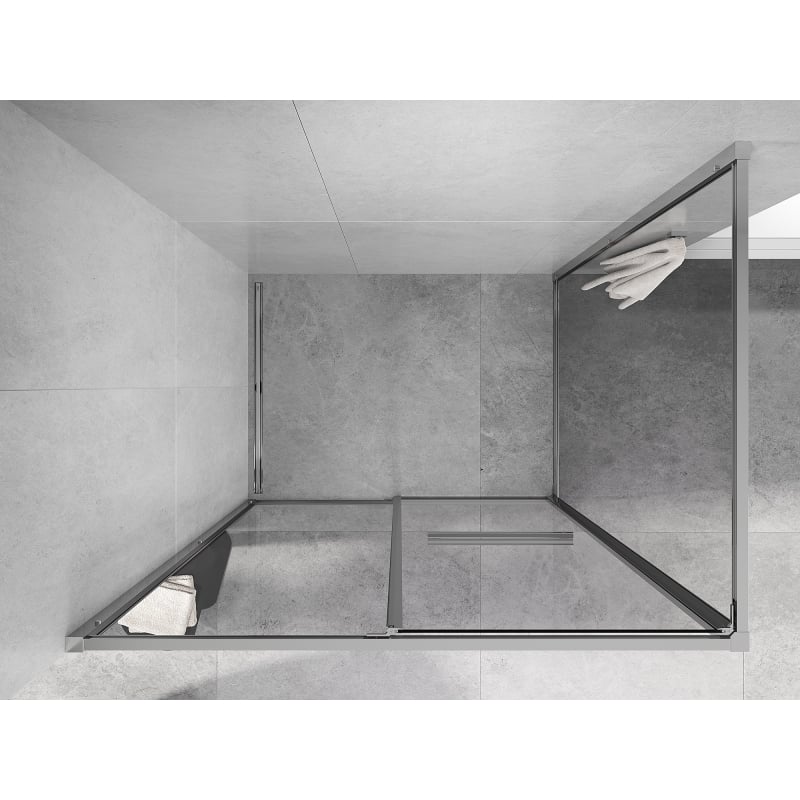 Mexen Linea cabine de douche coulissante 100 x 90 cm, transparente, chrome - 8E1-100-090-01-01
