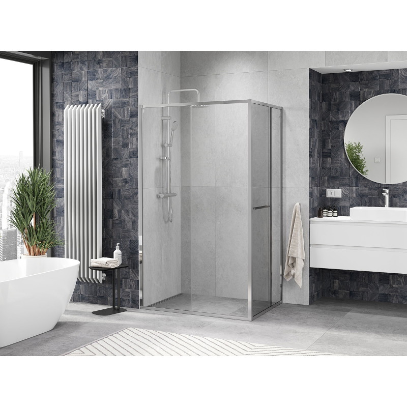 Mexen Linea cabine de douche coulissante 95 x 100 cm, transparent, chrome - 8E1-095-100-01-01