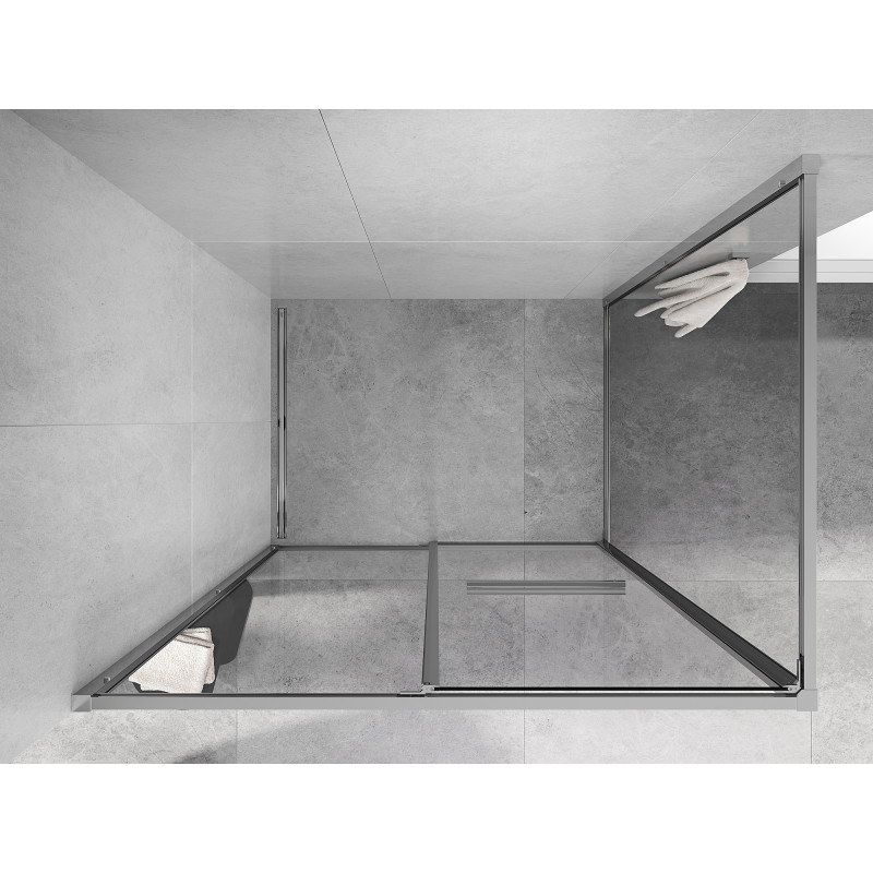 Mexen Linea cabine de douche coulissante 95 x 100 cm, transparent, chrome - 8E1-095-100-01-01