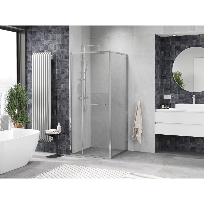 Mexen Linea cabine de douche coulissante 85 x 85 cm, transparent, chromé - 8E1-085-085-01-01
