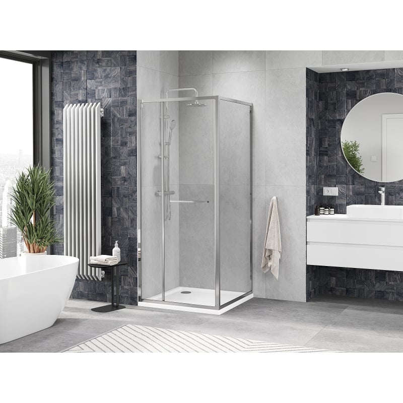 Mexen Linea cabine de douche coulissante 85 x 85 cm, transparent, chromé - 8E1-085-085-01-01