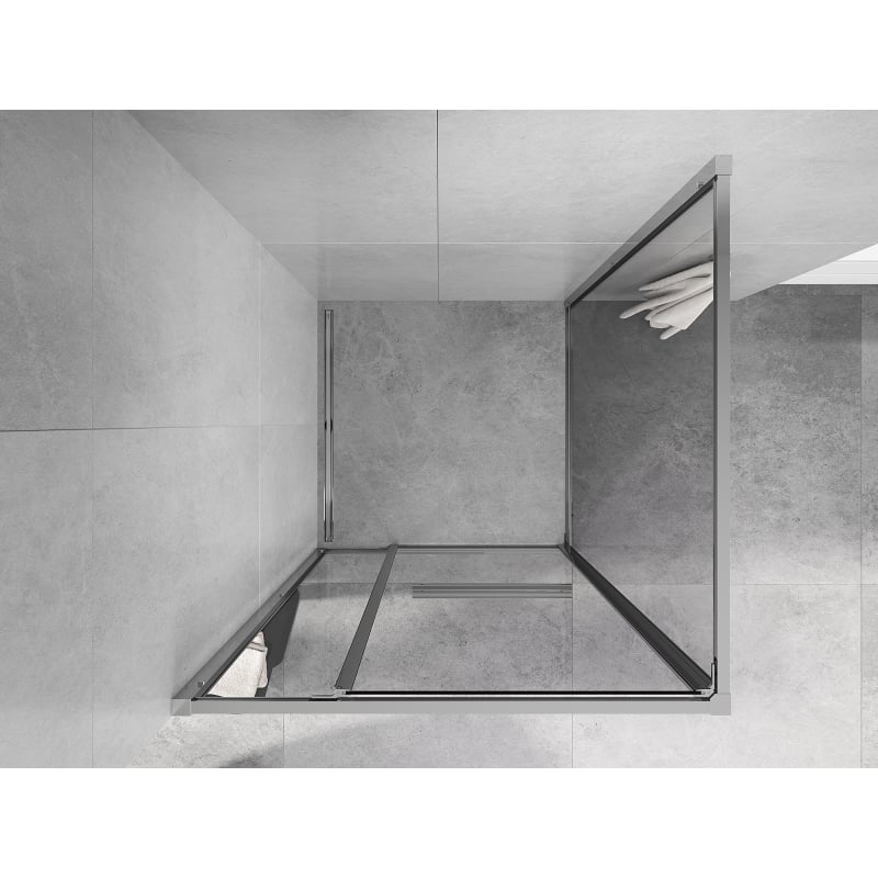 Mexen Linea cabine de douche coulissante 85 x 85 cm, transparent, chromé - 8E1-085-085-01-01
