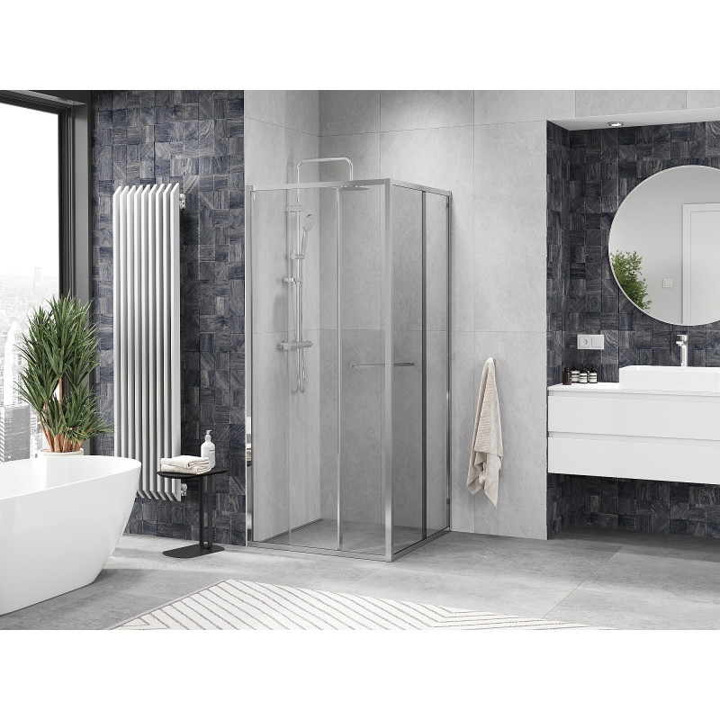Mexen Linea cabine de douche coulissante 100 x 100 cm, transparent, chromé - 8E1-100-100-01-01