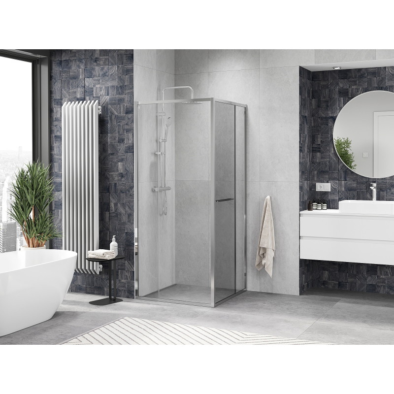 Mexen Linea cabine de douche coulissante 95 x 95 cm, transparent, chrome - 8E1-095-095-01-01