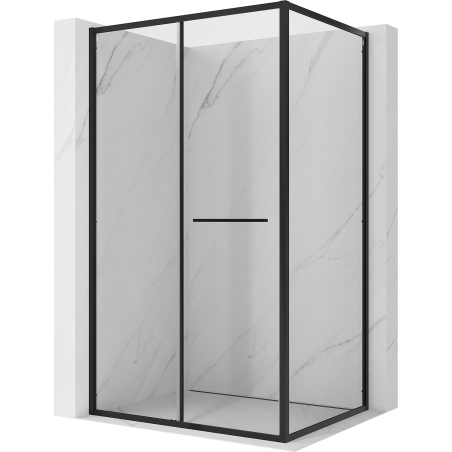 Mexen Linea cabine de douche coulissante 110 x 85 cm, transparente, noire - 8E1-110-085-70-70