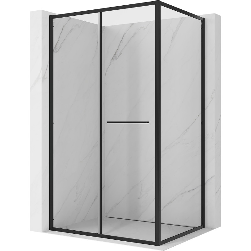 Mexen Linea cabine de douche coulissante 85 x 90 cm, transparent, noir - 8E1-085-090-70-70