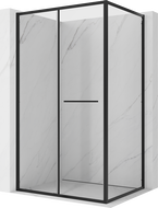 Mexen Linea cabine de douche coulissante 120 x 95 cm, transparente, noire - 8E1-120-095-70-70