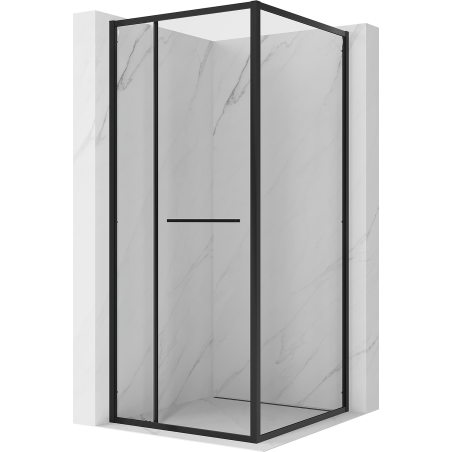 Mexen Linea cabine de douche coulissante 80 x 80 cm, transparente, noire - 8E1-080-080-70-70