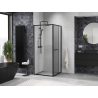 Mexen Linea cabine de douche coulissante 80 x 80 cm, transparente, noire - 8E1-080-080-70-70