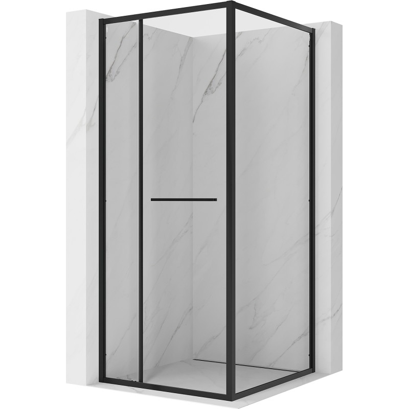 Mexen Linea cabine de douche coulissante 90 x 90 cm, transparent, noir - 8E1-090-090-70-70