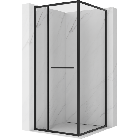 Mexen Linea cabine de douche coulissante 100 x 100 cm, transparent, noir - 8E1-100-100-70-70
