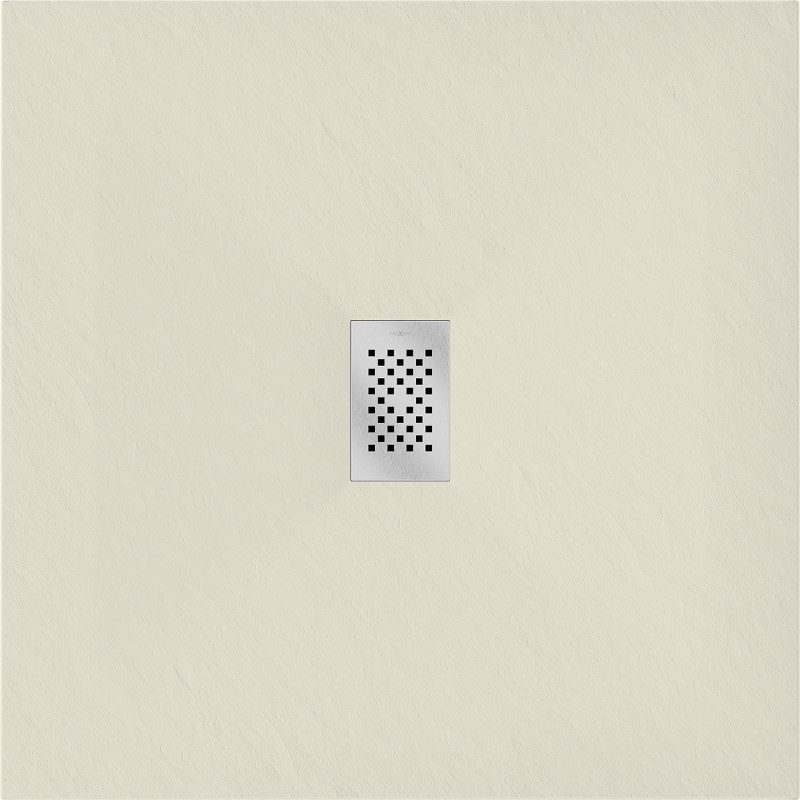 Mexen Hugo receveur de douche carré SMC 100 x 100 cm, beige, cache inox - 42691010-X