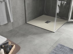 Mexen Hugo receveur de douche carré SMC 100 x 100 cm, beige, cache inox - 42691010-X