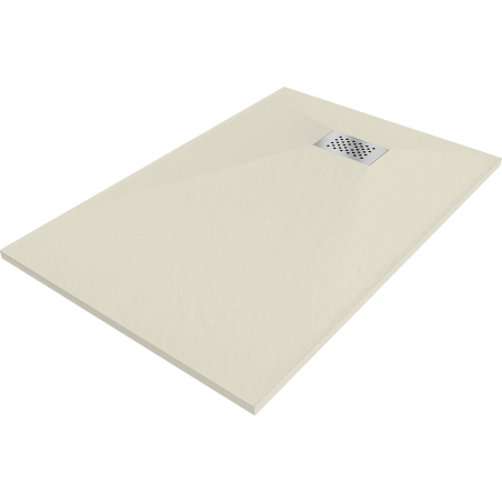 Mexen Hugo receveur de douche rectangulaire SMC 100 x 80 cm, beige, cache inox - 42698010-X