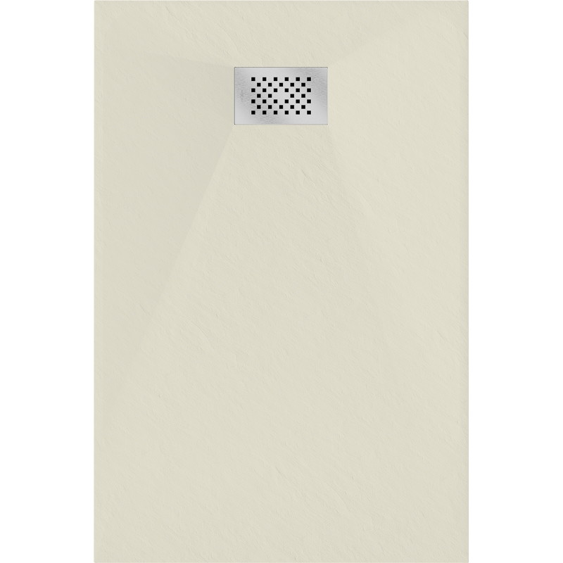 Mexen Hugo receveur rectangulaire SMC 120 x 80 cm, beige, cache inox - 42698012-X