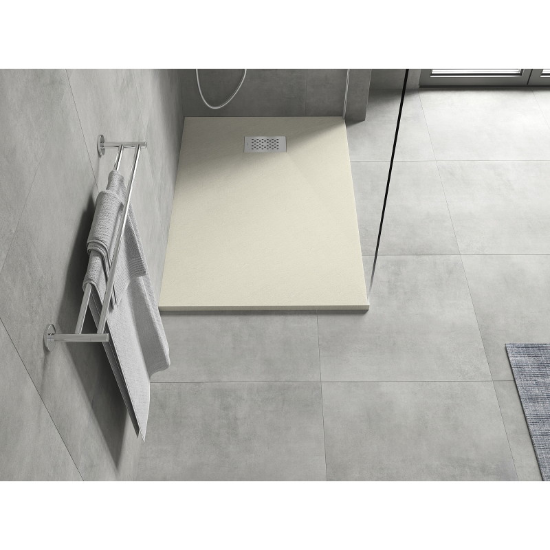 Mexen Hugo receveur de douche rectangulaire SMC 80 x 70 cm, beige, cache inox - 42697080-X