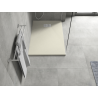 Mexen Hugo receveur de douche rectangulaire SMC 100 x 80 cm, beige, cache inox - 42698010-X