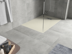 Mexen Hugo receveur de douche rectangulaire SMC 90 x 80 cm, beige, cache inox - 42698090-X
